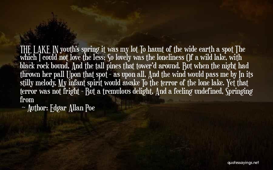 Edgar Allan Poe Quotes: The Lake In Youth's Spring It Was My Lot To Haunt Of The Wide Earth A Spot The Which I