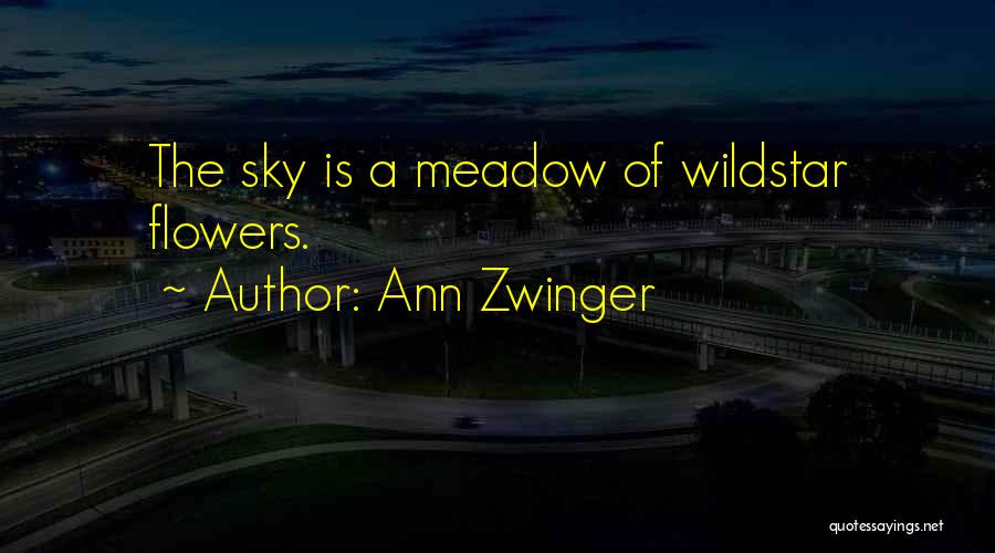 Ann Zwinger Quotes: The Sky Is A Meadow Of Wildstar Flowers.