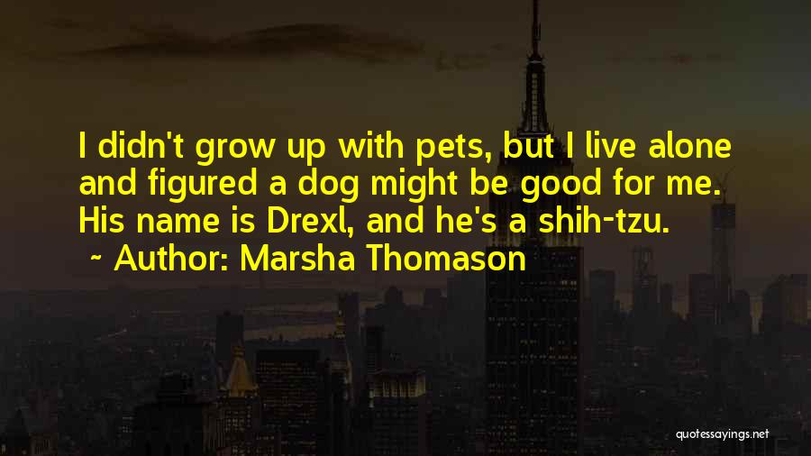 Marsha Thomason Quotes: I Didn't Grow Up With Pets, But I Live Alone And Figured A Dog Might Be Good For Me. His