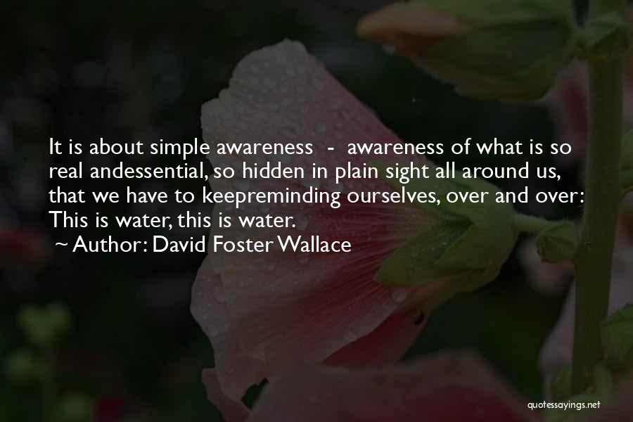 David Foster Wallace Quotes: It Is About Simple Awareness - Awareness Of What Is So Real Andessential, So Hidden In Plain Sight All Around