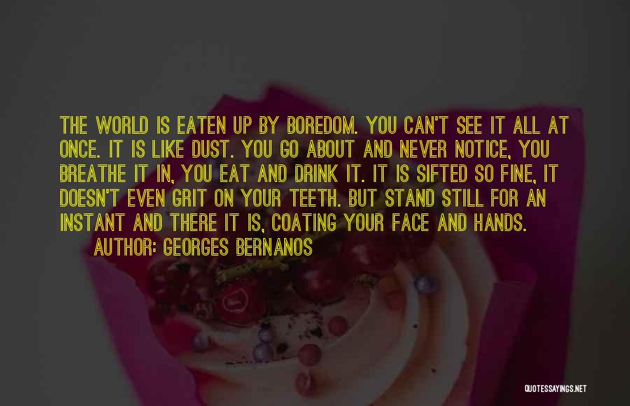 Georges Bernanos Quotes: The World Is Eaten Up By Boredom. You Can't See It All At Once. It Is Like Dust. You Go
