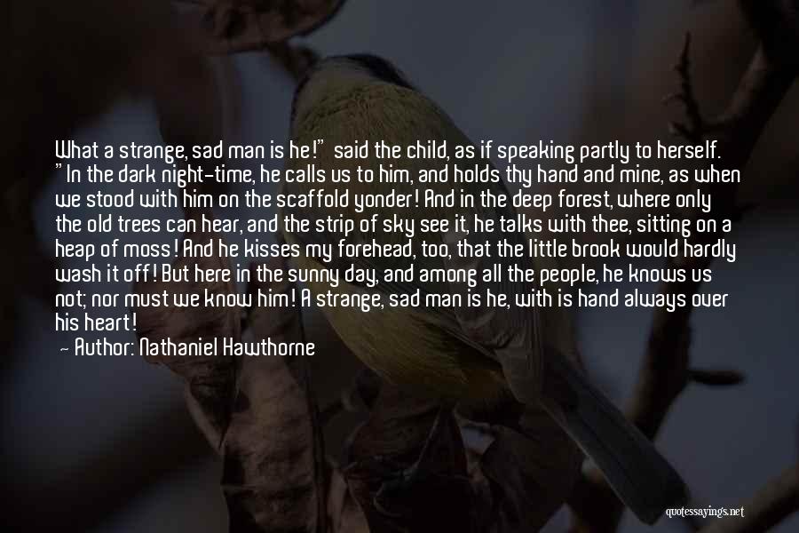 Nathaniel Hawthorne Quotes: What A Strange, Sad Man Is He! Said The Child, As If Speaking Partly To Herself. In The Dark Night-time,