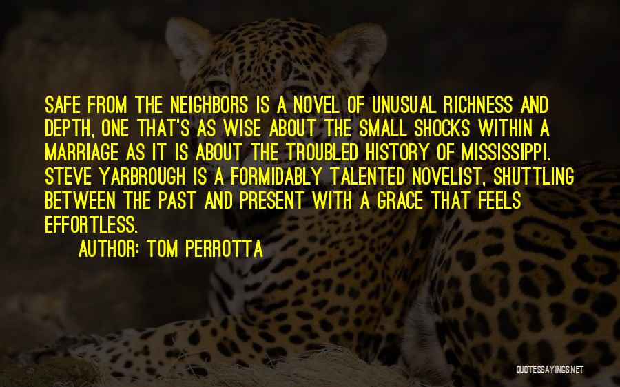 Tom Perrotta Quotes: Safe From The Neighbors Is A Novel Of Unusual Richness And Depth, One That's As Wise About The Small Shocks