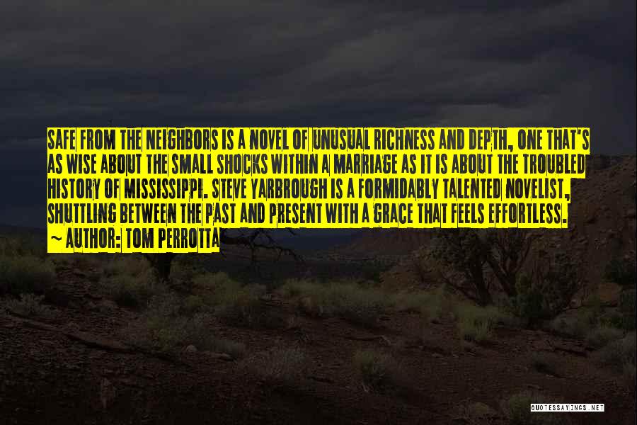 Tom Perrotta Quotes: Safe From The Neighbors Is A Novel Of Unusual Richness And Depth, One That's As Wise About The Small Shocks