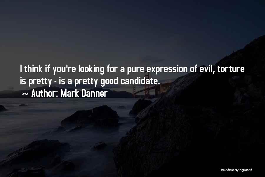 Mark Danner Quotes: I Think If You're Looking For A Pure Expression Of Evil, Torture Is Pretty - Is A Pretty Good Candidate.