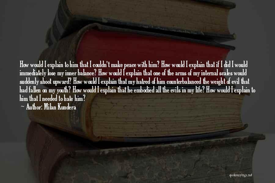 Milan Kundera Quotes: How Would I Explain To Him That I Couldn't Make Peace With Him? How Would I Explain That If I