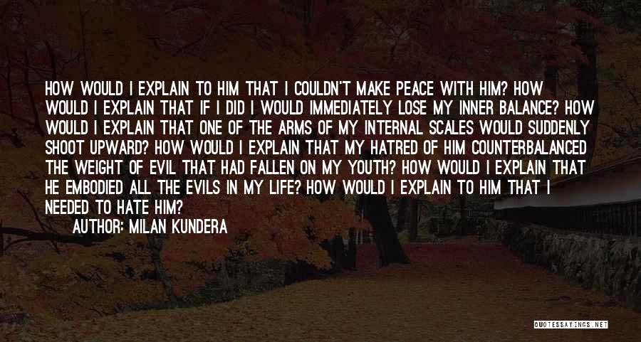 Milan Kundera Quotes: How Would I Explain To Him That I Couldn't Make Peace With Him? How Would I Explain That If I