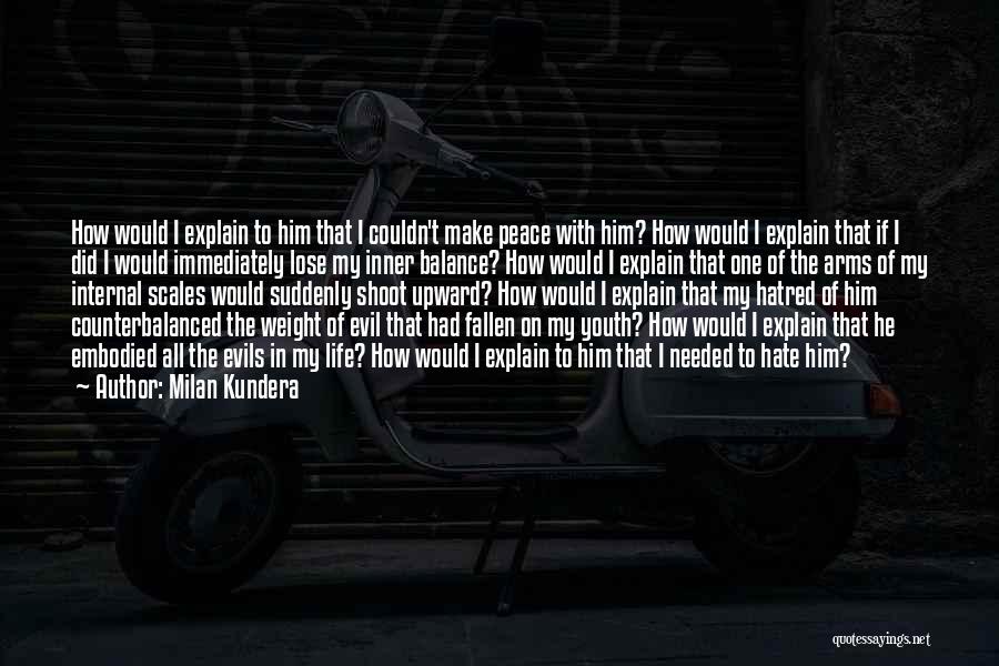 Milan Kundera Quotes: How Would I Explain To Him That I Couldn't Make Peace With Him? How Would I Explain That If I