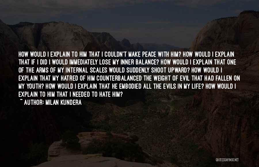 Milan Kundera Quotes: How Would I Explain To Him That I Couldn't Make Peace With Him? How Would I Explain That If I