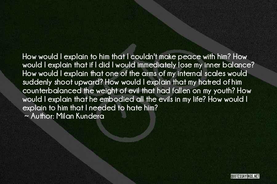 Milan Kundera Quotes: How Would I Explain To Him That I Couldn't Make Peace With Him? How Would I Explain That If I