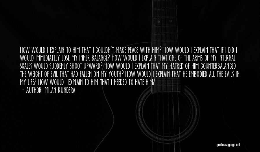 Milan Kundera Quotes: How Would I Explain To Him That I Couldn't Make Peace With Him? How Would I Explain That If I