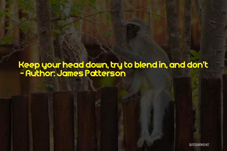 James Patterson Quotes: Keep Your Head Down, Try To Blend In, And Don't Get On Anyone's Bad Side. You've Already Seen What I