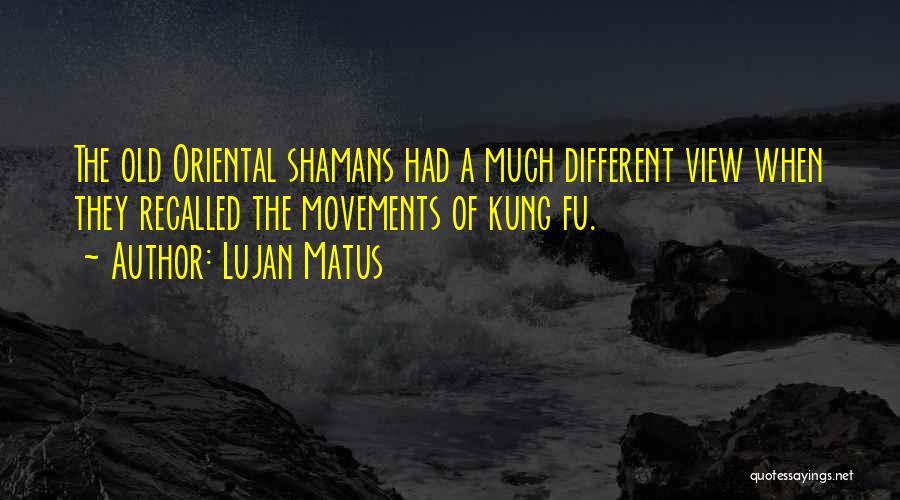 Lujan Matus Quotes: The Old Oriental Shamans Had A Much Different View When They Recalled The Movements Of Kung Fu.