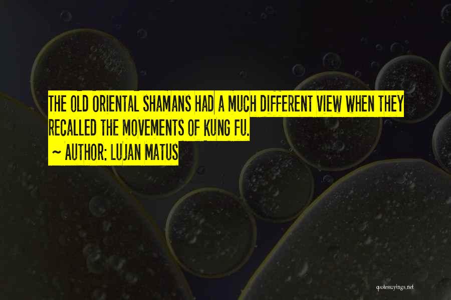 Lujan Matus Quotes: The Old Oriental Shamans Had A Much Different View When They Recalled The Movements Of Kung Fu.