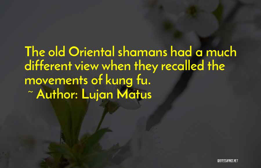 Lujan Matus Quotes: The Old Oriental Shamans Had A Much Different View When They Recalled The Movements Of Kung Fu.