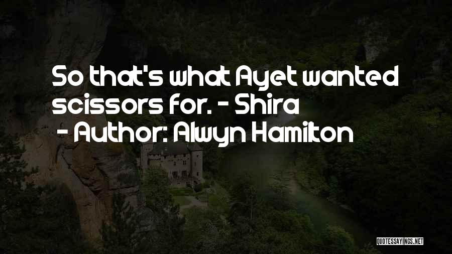 Alwyn Hamilton Quotes: So That's What Ayet Wanted Scissors For. - Shira