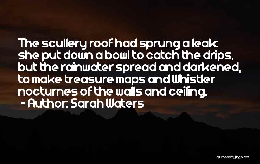 Sarah Waters Quotes: The Scullery Roof Had Sprung A Leak: She Put Down A Bowl To Catch The Drips, But The Rainwater Spread