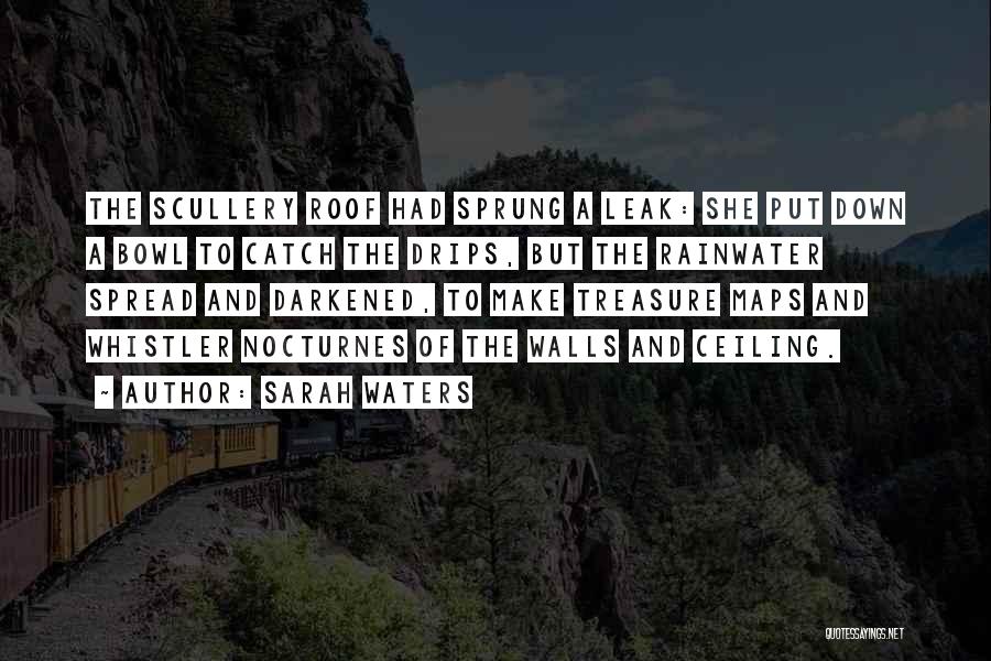 Sarah Waters Quotes: The Scullery Roof Had Sprung A Leak: She Put Down A Bowl To Catch The Drips, But The Rainwater Spread