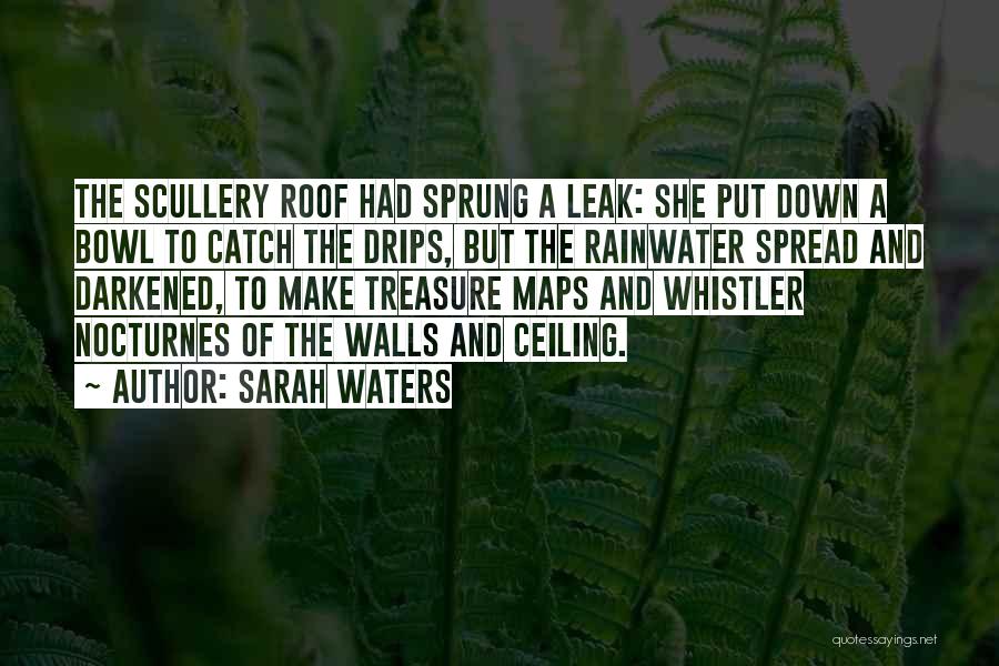 Sarah Waters Quotes: The Scullery Roof Had Sprung A Leak: She Put Down A Bowl To Catch The Drips, But The Rainwater Spread