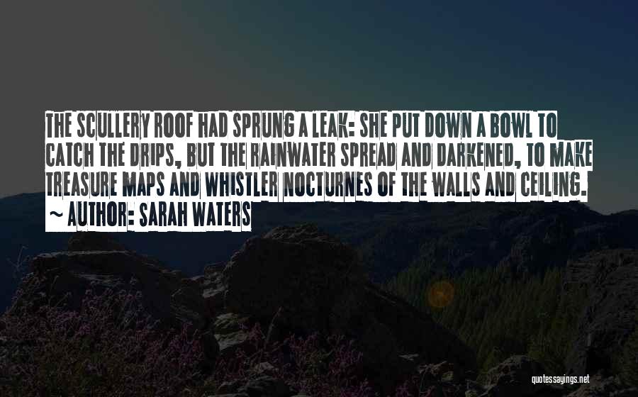 Sarah Waters Quotes: The Scullery Roof Had Sprung A Leak: She Put Down A Bowl To Catch The Drips, But The Rainwater Spread