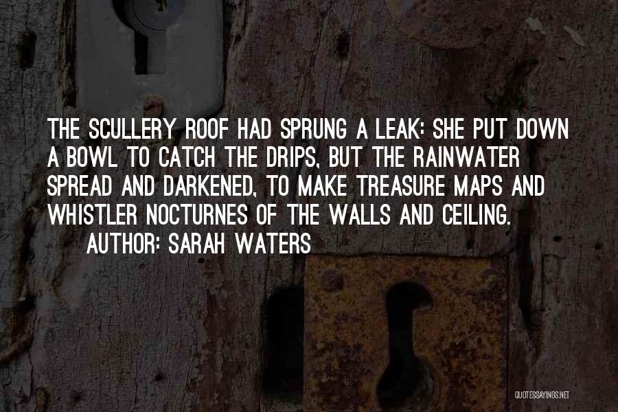 Sarah Waters Quotes: The Scullery Roof Had Sprung A Leak: She Put Down A Bowl To Catch The Drips, But The Rainwater Spread