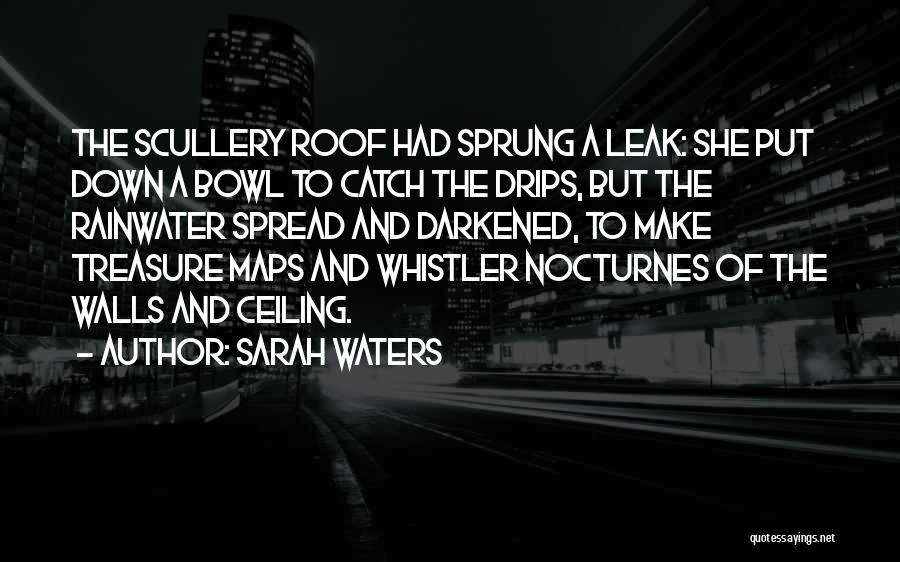 Sarah Waters Quotes: The Scullery Roof Had Sprung A Leak: She Put Down A Bowl To Catch The Drips, But The Rainwater Spread