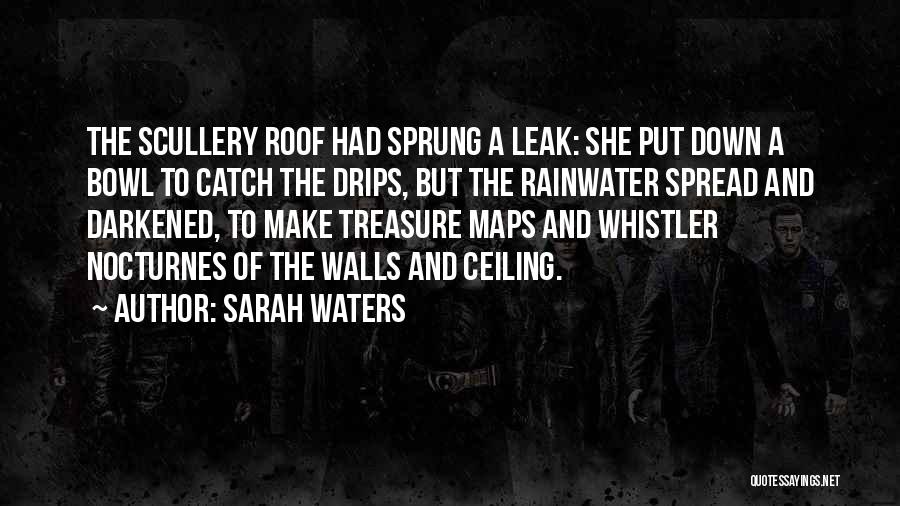 Sarah Waters Quotes: The Scullery Roof Had Sprung A Leak: She Put Down A Bowl To Catch The Drips, But The Rainwater Spread