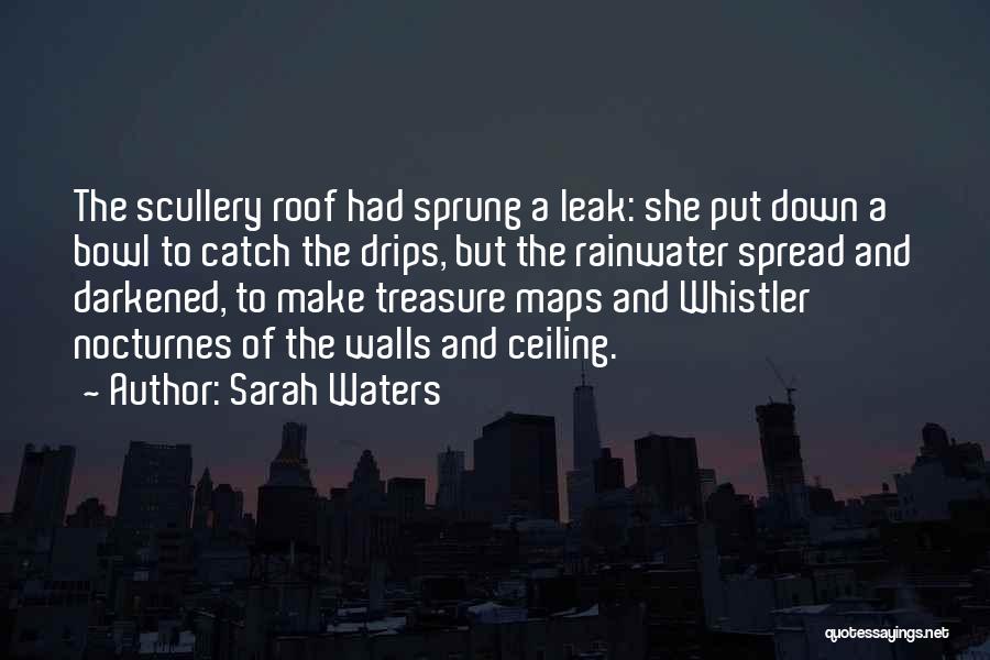 Sarah Waters Quotes: The Scullery Roof Had Sprung A Leak: She Put Down A Bowl To Catch The Drips, But The Rainwater Spread