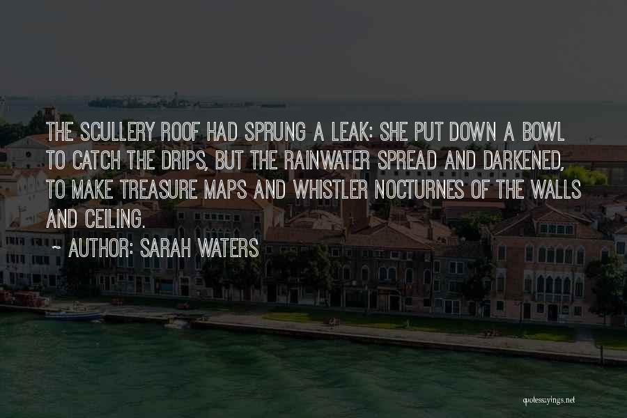 Sarah Waters Quotes: The Scullery Roof Had Sprung A Leak: She Put Down A Bowl To Catch The Drips, But The Rainwater Spread