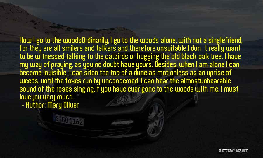 Mary Oliver Quotes: How I Go To The Woodsordinarily, I Go To The Woods Alone, With Not A Singlefriend, For They Are All