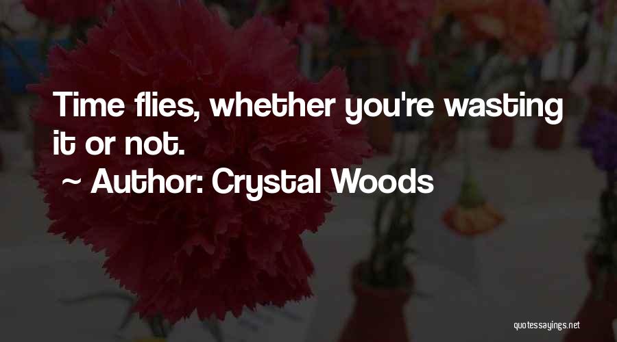 Crystal Woods Quotes: Time Flies, Whether You're Wasting It Or Not.