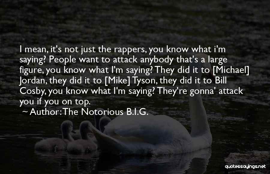 The Notorious B.I.G. Quotes: I Mean, It's Not Just The Rappers, You Know What I'm Saying? People Want To Attack Anybody That's A Large