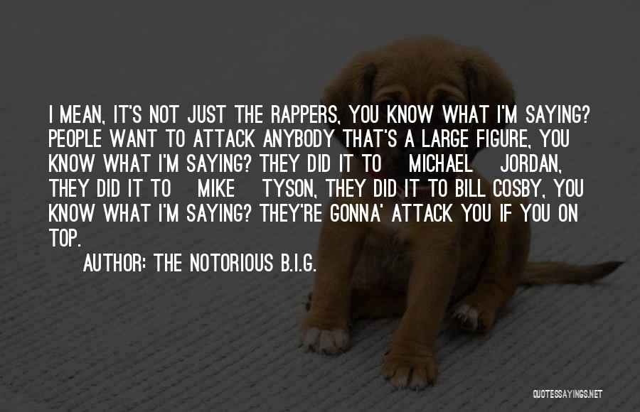 The Notorious B.I.G. Quotes: I Mean, It's Not Just The Rappers, You Know What I'm Saying? People Want To Attack Anybody That's A Large