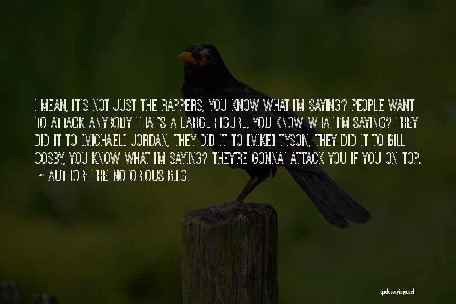 The Notorious B.I.G. Quotes: I Mean, It's Not Just The Rappers, You Know What I'm Saying? People Want To Attack Anybody That's A Large