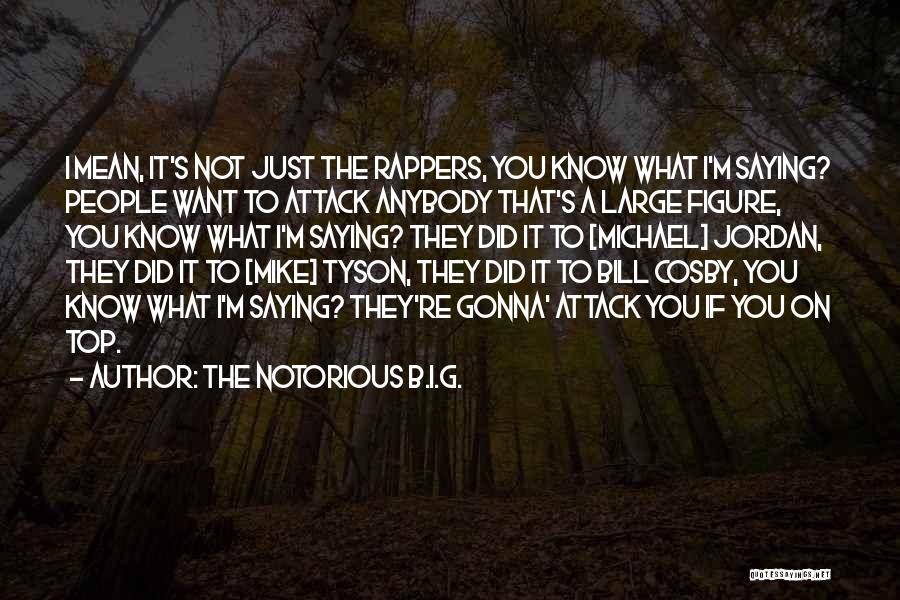 The Notorious B.I.G. Quotes: I Mean, It's Not Just The Rappers, You Know What I'm Saying? People Want To Attack Anybody That's A Large