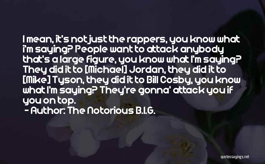 The Notorious B.I.G. Quotes: I Mean, It's Not Just The Rappers, You Know What I'm Saying? People Want To Attack Anybody That's A Large