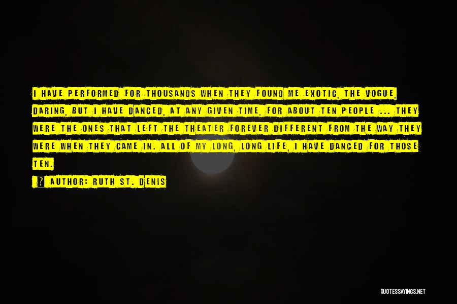 Ruth St. Denis Quotes: I Have Performed For Thousands When They Found Me Exotic, The Vogue, Daring, But I Have Danced, At Any Given