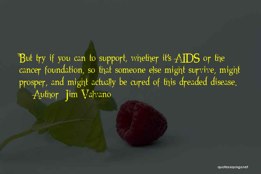 Jim Valvano Quotes: But Try If You Can To Support, Whether It's Aids Or The Cancer Foundation, So That Someone Else Might Survive,