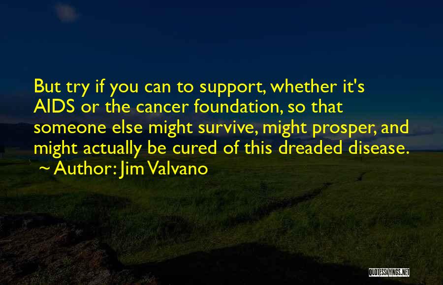 Jim Valvano Quotes: But Try If You Can To Support, Whether It's Aids Or The Cancer Foundation, So That Someone Else Might Survive,