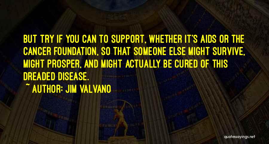 Jim Valvano Quotes: But Try If You Can To Support, Whether It's Aids Or The Cancer Foundation, So That Someone Else Might Survive,