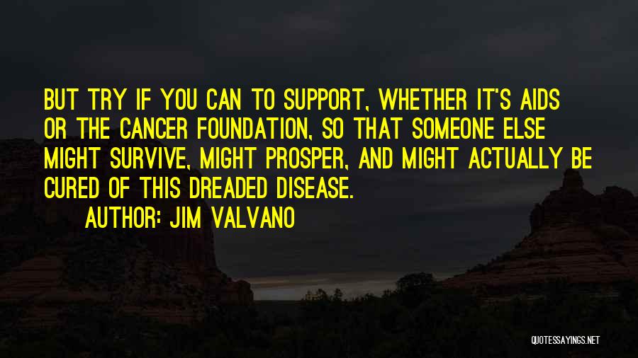 Jim Valvano Quotes: But Try If You Can To Support, Whether It's Aids Or The Cancer Foundation, So That Someone Else Might Survive,