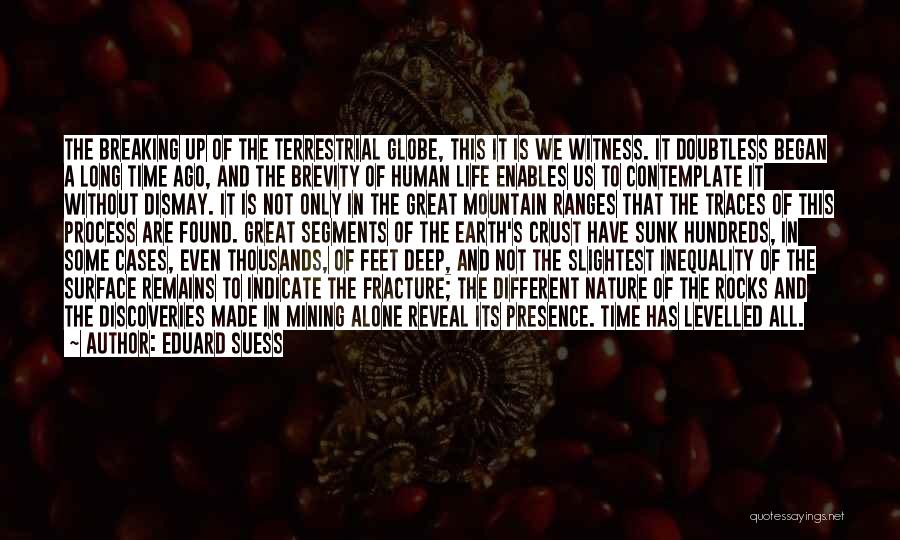 Eduard Suess Quotes: The Breaking Up Of The Terrestrial Globe, This It Is We Witness. It Doubtless Began A Long Time Ago, And