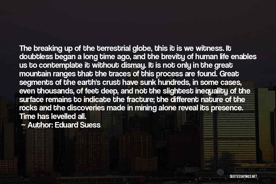 Eduard Suess Quotes: The Breaking Up Of The Terrestrial Globe, This It Is We Witness. It Doubtless Began A Long Time Ago, And