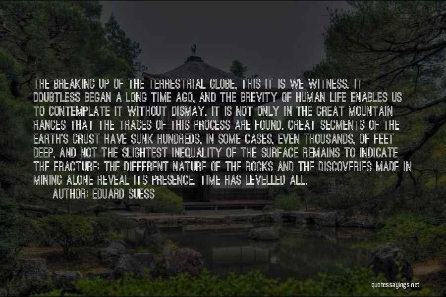 Eduard Suess Quotes: The Breaking Up Of The Terrestrial Globe, This It Is We Witness. It Doubtless Began A Long Time Ago, And