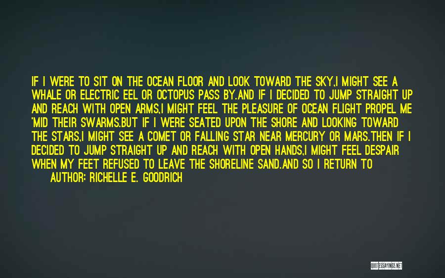 Richelle E. Goodrich Quotes: If I Were To Sit On The Ocean Floor And Look Toward The Sky,i Might See A Whale Or Electric