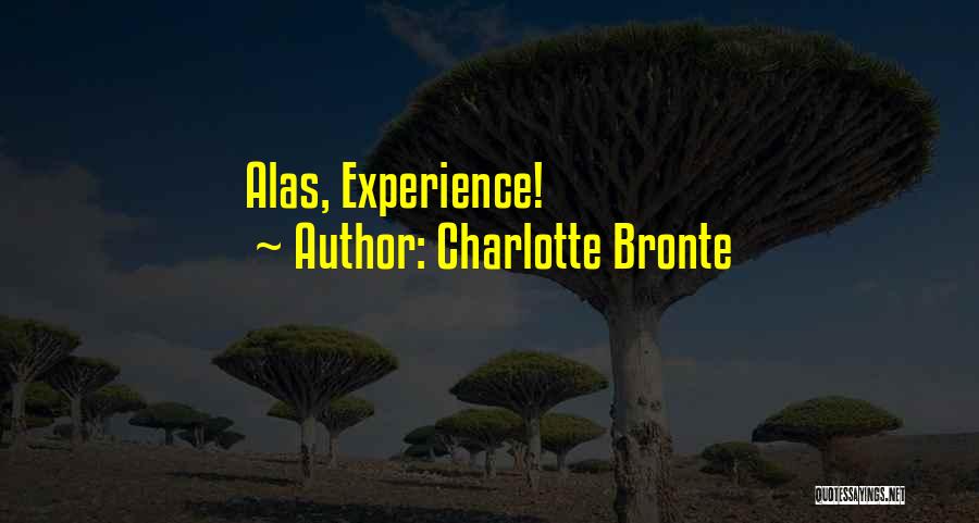 Charlotte Bronte Quotes: Alas, Experience!