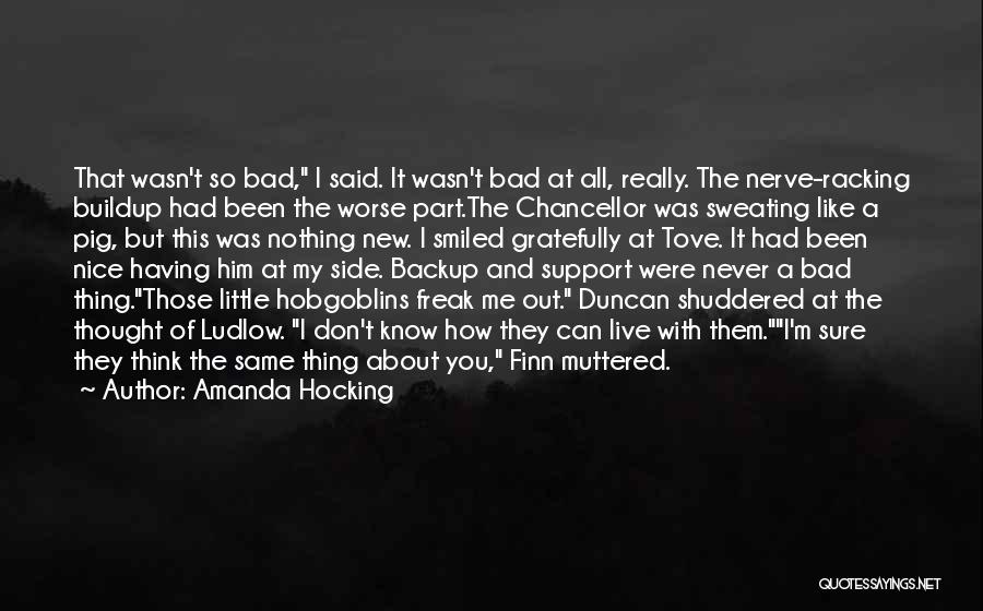 Amanda Hocking Quotes: That Wasn't So Bad, I Said. It Wasn't Bad At All, Really. The Nerve-racking Buildup Had Been The Worse Part.the