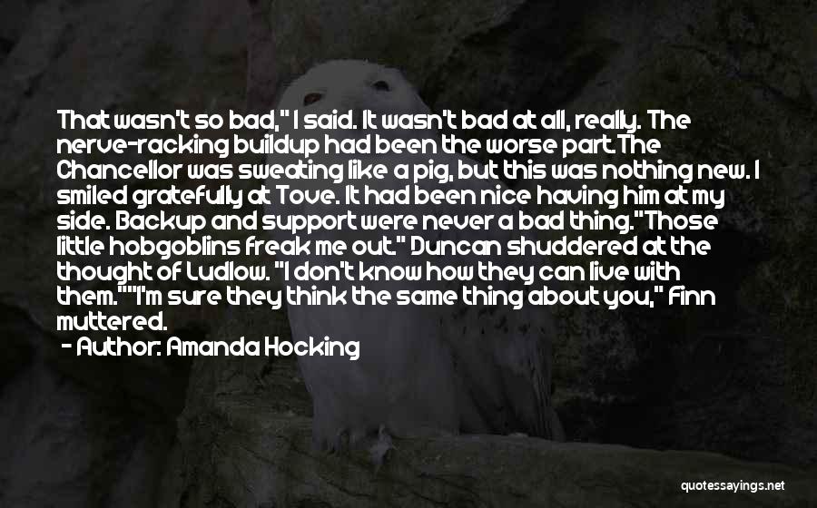 Amanda Hocking Quotes: That Wasn't So Bad, I Said. It Wasn't Bad At All, Really. The Nerve-racking Buildup Had Been The Worse Part.the