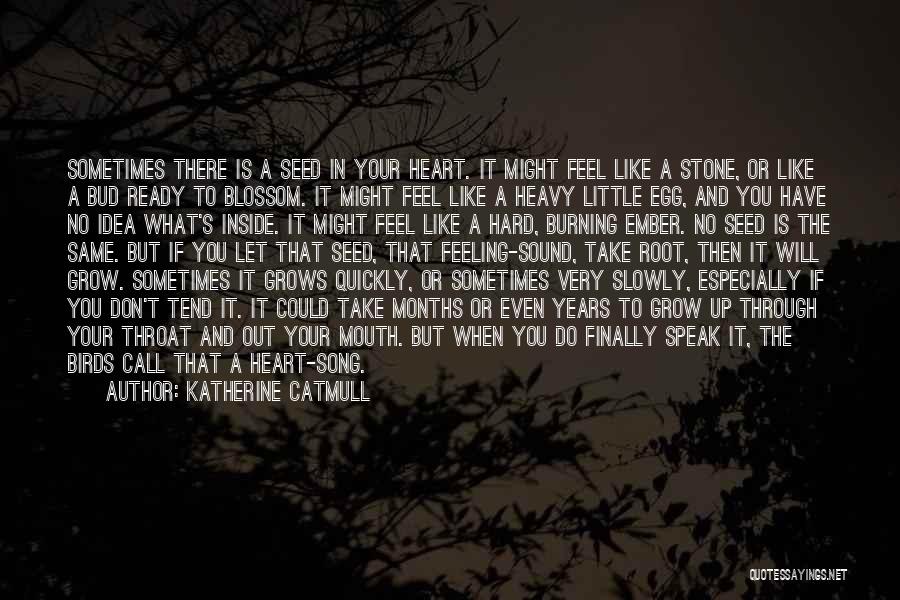 Katherine Catmull Quotes: Sometimes There Is A Seed In Your Heart. It Might Feel Like A Stone, Or Like A Bud Ready To