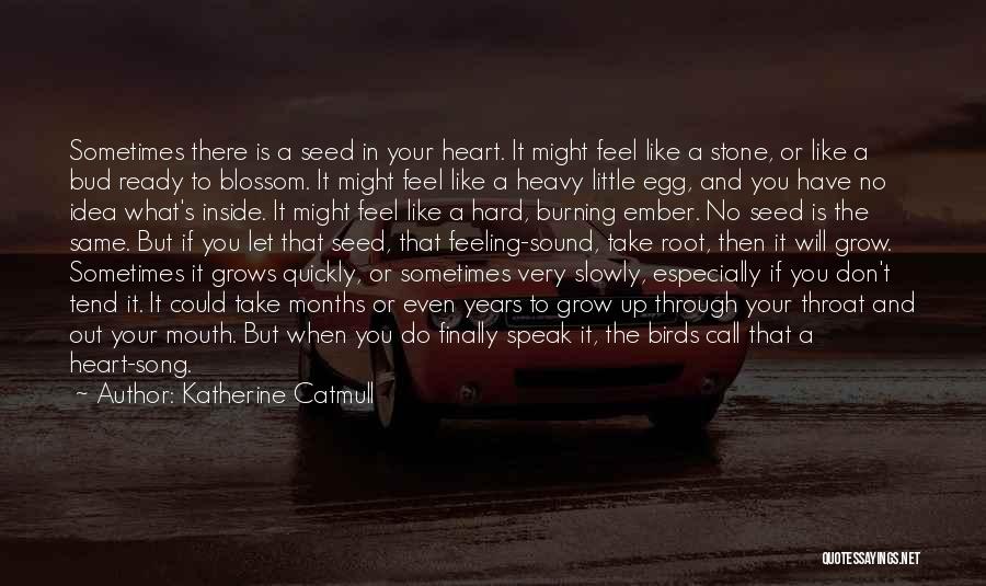 Katherine Catmull Quotes: Sometimes There Is A Seed In Your Heart. It Might Feel Like A Stone, Or Like A Bud Ready To